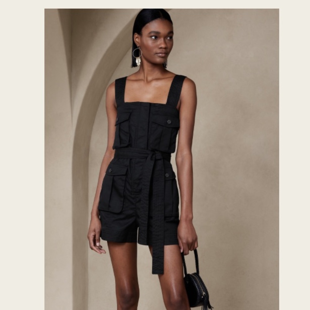 Banana Republic Black Utility Romper